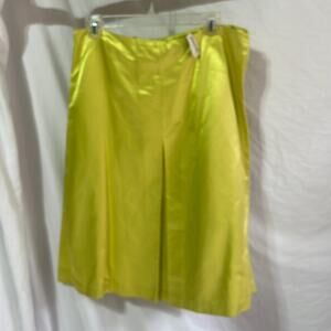 Express Design Studio S side zip a line chartreuse with kick pleat nwt vintage
